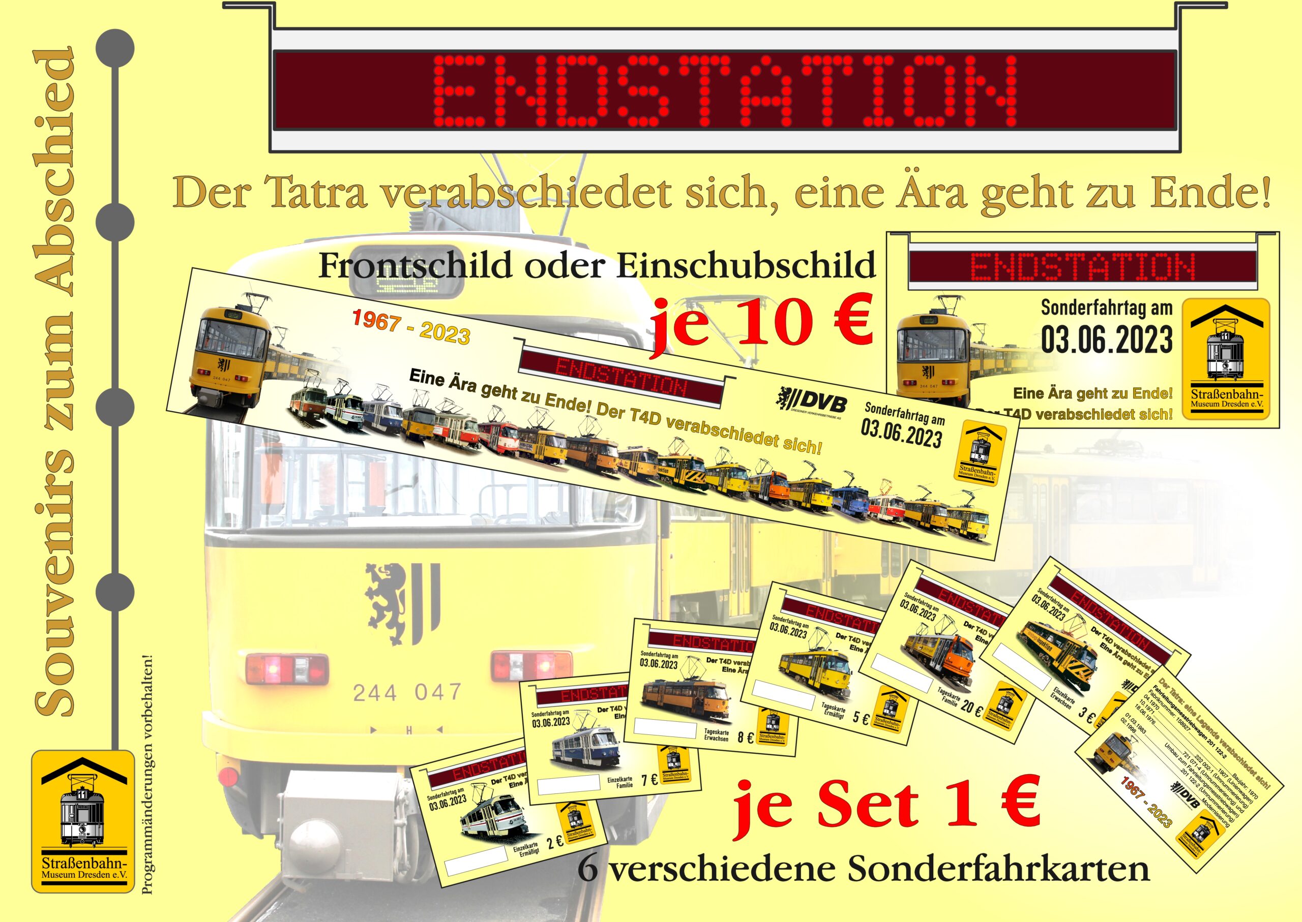 Read more about the article Schilder und Fahrkarten vom Sonderfahrtag 2023