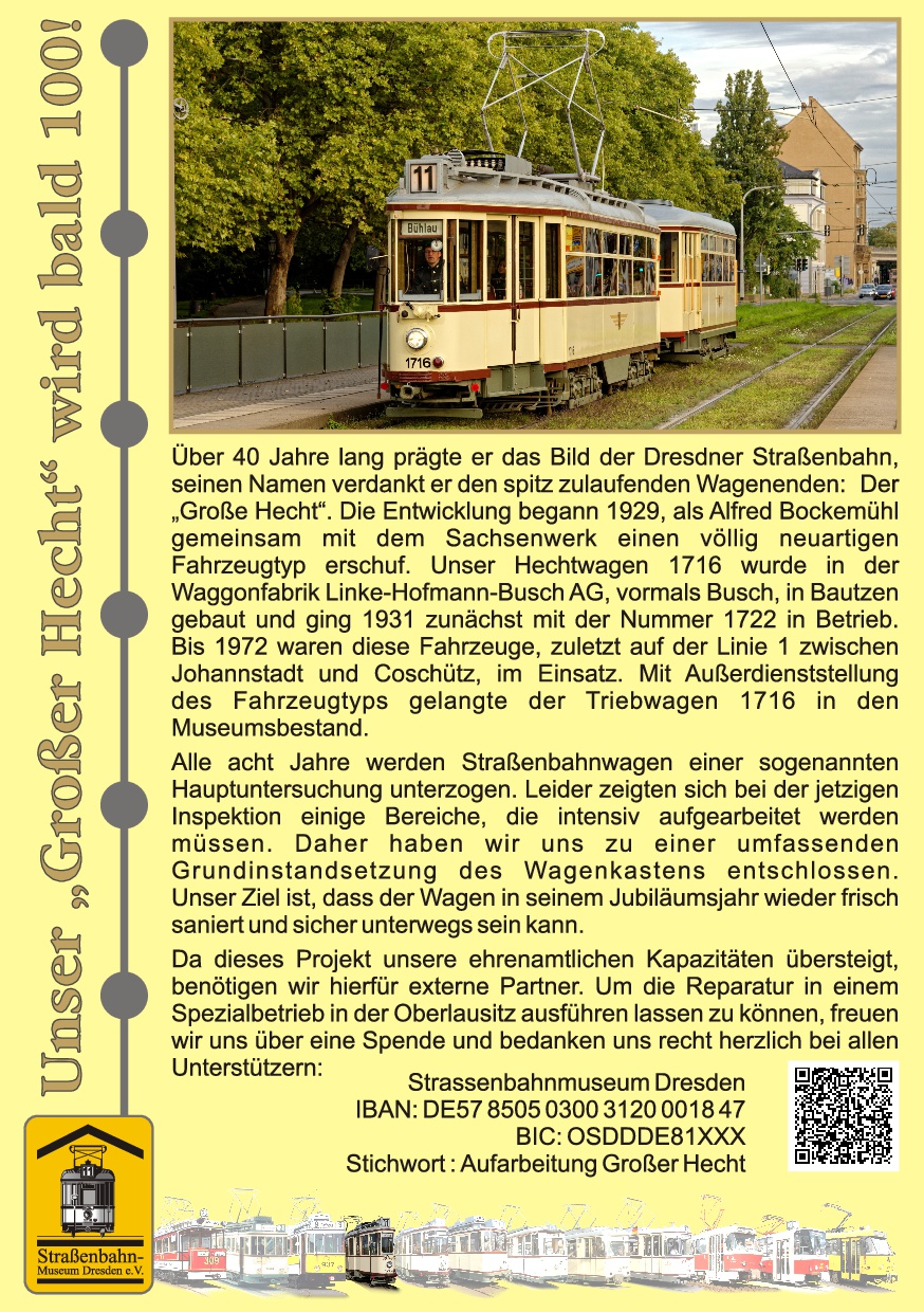 Read more about the article Unser „Großer Hecht“ wird bald 100!